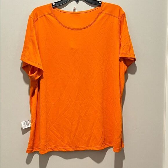 ID Ideology Women's Birdseye Mesh T-Shirt Red Size 3X Plus energy orange shirt - Picture 3 of 5